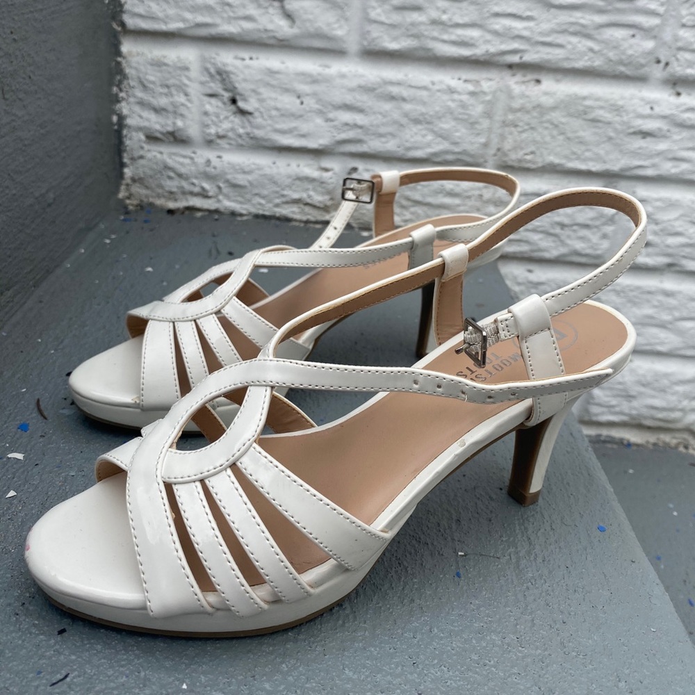 White Strappy Dress Heels